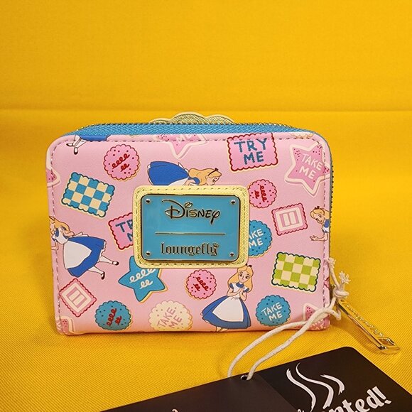 Loungefly Disney Alice in Wonderland Take Me Cookies Zip Wallet NEW - Picture 5 of 13